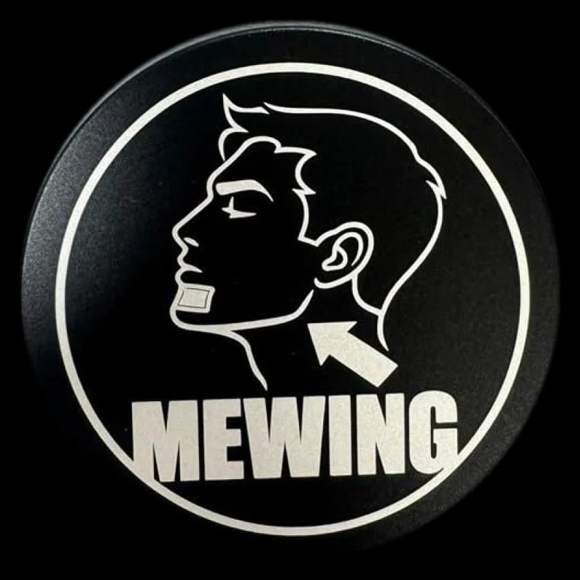 Mewing lid, laser engraved